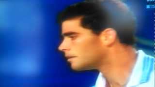 Sampras crying for d coach vs courier australian [upl. by Ydolem886]