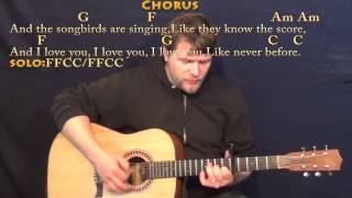 Songbird Fleetwood Mac Strum Guitar Cover Lesson with ChordsLyrics  Capo 5th [upl. by Rosati]