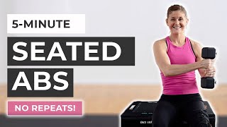 5Minute Seated Abs with Weights No Repeats [upl. by Yerac]