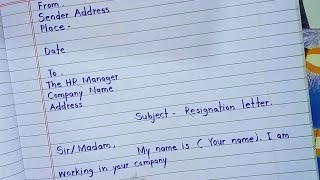 Resignation Letter  Resign Letter  Resignation Letter Writing Format And Sample [upl. by Githens]