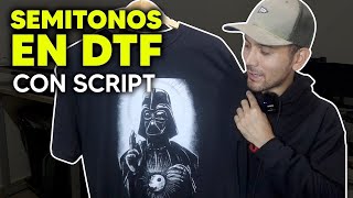 IMPRESIÓN DTF con efecto de SERIGRAFÍA  Técnica de SEMITONOS con SCRIPT Efecto Raster para MAC [upl. by Itnuahsa]