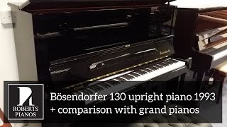 Bösendorfer 130 upright piano 1993  comparison with grand pianos [upl. by Harad]