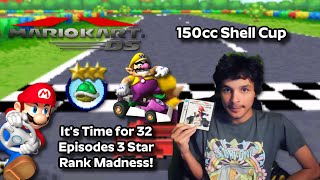 Mario Kart DS 3 Star All Cup Playthrough 21  150cc Shell Cup Ft Wario [upl. by Amikay]