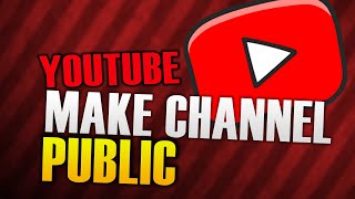 HOW TO MAKE YOUR YOUTUBE CHANNEL PUBLIC [upl. by Teddman]