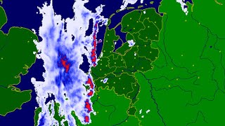 Buienradar timelapse onweer  19 amp 20 mei 2022  Tornado Beek Lippstadt amp Paderborn [upl. by Nelon250]