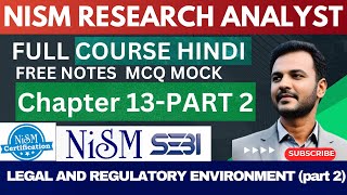 🔴 RESEARCH ANALYST  CHAPTER 13  Part 2 24  NISM  SEBI  FULL COURSE HINDI  SERIES XV 2024 [upl. by Ashwin]