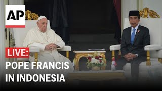 LIVE Pope Francis meets President Joko Widodo in Indonesia [upl. by Aihsenek]