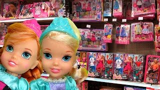 TOY HUNT with Elsa and Anna toddlers  Shopkins Season 6 and more [upl. by Ynnaffit936]