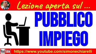 La disciplina del pubblico impiego  LEZIONE APERTA 2 ore [upl. by Nodnrb]