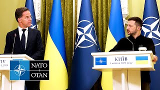 NATO Secretary General with the President of Ukraine 🇺🇦 Volodymyr Zelenskyy in Kyiv 03 OCT 2024 [upl. by Lede]