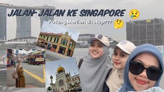 Short Trip Johor Baharu Malaysia  Singapore  Eeeh Patung Merlionnya ditutup trip [upl. by Bashemath]