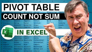 Excel  Counting Instead of Summing in Pivot Tables  Episode 2195 [upl. by Cornell41]