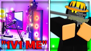 I Built a NEW SETUP to 1v1 in Arsenal ROBLOX [upl. by Niuq]