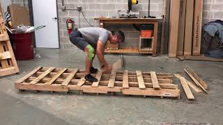 Dismantle a pallet quickly in about 3 minutes with a sledge hammer [upl. by Bolling745]