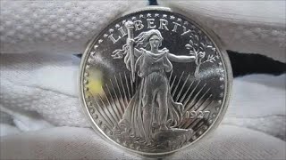 1927 American Saint Gaudens Silver Coin 1 Oz [upl. by Anallise561]