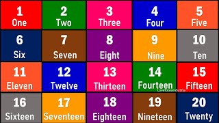 Number Names 1 To 20Number Name Number Spelling 1 to 20Number In Words 1 to 201 to 20 Spelling [upl. by Ardua845]