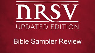 NRSVue Bible Sampler Review NRSV Updated Edition [upl. by Knutson]