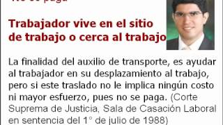 Auxilio de Transporte ¿cuándo se paga completo proporcional o no se paga nada [upl. by Niarbo]