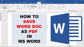 How To Convert Word Doc as PDF [upl. by Walling]