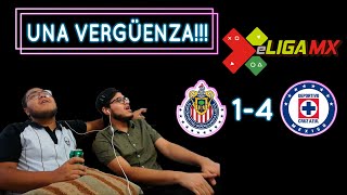 ¡YA BASTA FREEZER  Chivas 4 vs 1 Cruz Azul  eLIGA MX  REACCIÓN [upl. by Nauq]