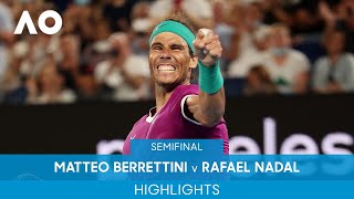 Matteo Berrettini v Rafael Nadal Highlights SF  Australian Open 2022 [upl. by Isabella]