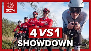 4 VS 1  Surely 4 Roadies Can Beat A Time Trial Bike [upl. by Attegroeg]