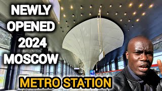 Exploring Newly Opened 2024 Moscows Futuristic Metro Station in Russia 🇷🇺New Moscow metro 2024 [upl. by Evyn]