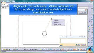 CATIA DRAFTING  Annotations  Attribute Link [upl. by Joya]