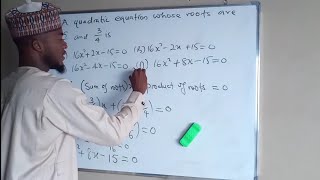 How to form a Quadratic Equation from a given roots [upl. by Wilona]