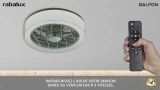 Rabalux Dalfon 6857 LED VENTILATEUR DE PLAFOND AVEC LUMIĂRE FR [upl. by Cardie283]