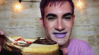 Cheesecake Taste Testing Mukbang Eating ASMR [upl. by Flossy]