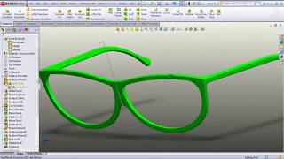 Sunglasses Desing With SolidWorks [upl. by Luz]