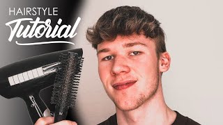 Wellige Haare nach VORNE STYLEN Männer  Wasserrutsche Haare Tutorial [upl. by Arabele]