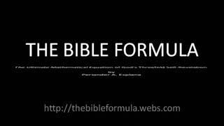 THE BIBLE FORMULA by Periander A Esplana [upl. by Dalt]