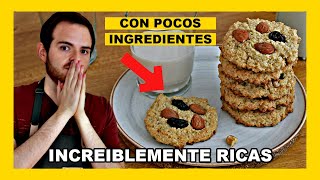 🔶 Como hacer GALLETAS de AVENA y manzana VEGANAS Receta fácil saludable y muy rápida [upl. by Helbonnah334]