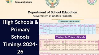 💐 Academic Calendar 202425 High Schools amp Primary Schools Timings 💐 [upl. by Aneen]