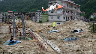 Poland today Flash floods sweep bridges houses and cars into the waste in Głuchołazy [upl. by Anassor213]