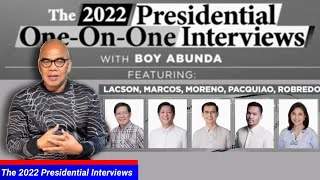 The 2022 Presidential Interviews With Boy Abunda  Halalan 2022  Roland ROLB Vendero Beniquilato [upl. by Sherfield]