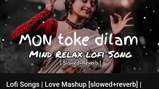 Mon toke dilam  🌼🍁মন তোকে দিলাম 🌼🍁 lofi  slowed ampreverb bangali song mix [upl. by Trude]