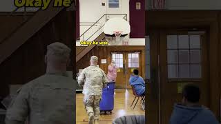 Army son surprises mom at schools lost and found  Militarykind Shorts [upl. by Holbrooke169]