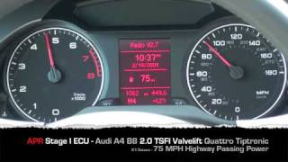 APR Stage 1  Audi A4 B8 20 TFSI Valvelift Quattro Tiptronic [upl. by Enihpled]