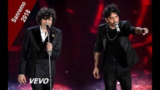 Ermal Meta e Fabrizio Moro  quotNon mi avete fatto nientequot Live Sanremo 2018 [upl. by Allehcram]