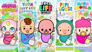 Toca Boca Bebeği vs Avatar World Bebeği vs Miga World Bebeği vs Pepi House BebeğiVSYoya World Bebeği [upl. by Fabi]