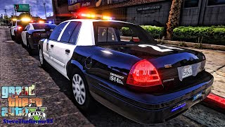 Playing GTA 5 As A POLICE OFFICER City Patrol GTA 5 Lspdfr Mod 4K [upl. by Eronel]