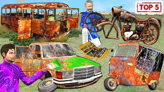 Mini Vehicles Restoration Comedy Video Collection Car Bus Auto Bike Restoration Hindi Moral Stories [upl. by Eiral]