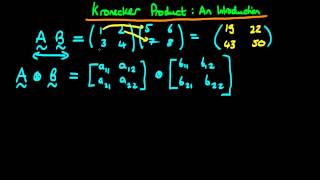 44  The Kronecker Product of two matrices  an introduction [upl. by Inafetse]