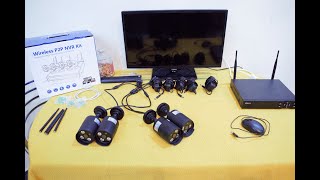 Setup of Security cameras  WIRELESS P2P NVR KIT [upl. by Aivle702]