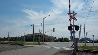 8623 SD60M TRICLOPS LEADER SD60 TRIO Railroad Crossing Montèe Principale Azilda ON [upl. by Airegin604]