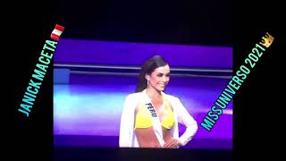 Janick Maceta en pasarela en Miss Universo 2020 [upl. by Namwob]