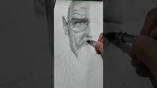 Dibujo a Walter White retrato breakingbad dibujoalapiz arte [upl. by Llemij]